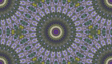 Mandala kaleydoskopi. Etnik renkli modern soyut ve yağlı boyayı karalama tekniğiyle kağıda çizmiş. Kusursuz desen fraktür, doku, arkaplan