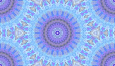 Mandala kaleydoskopi. Etnik renkli modern soyut ve yağlı boyayı karalama tekniğiyle kağıda çizmiş. Kusursuz desen fraktür, doku, arkaplan