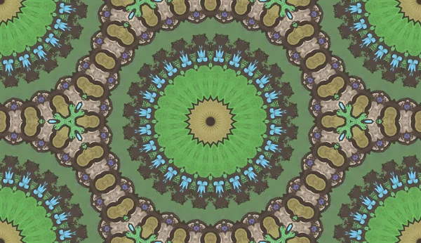 Mandala Kaleidoscope Ethnic 현대의 추상적 법으로 종이에 유화를 그리는 솔기없는 — 스톡 사진
