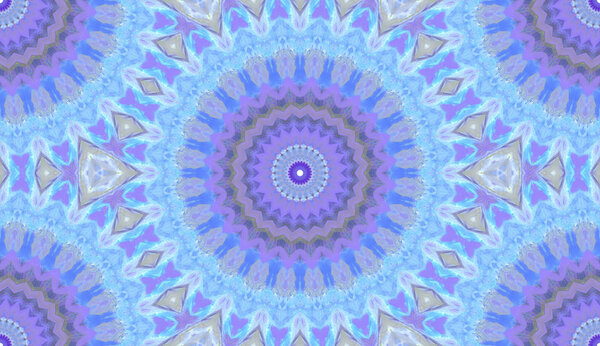 Mandala kaleidoscope.Ethnic colorful modern abstract and drawn oil painting on paper in smear technique. seamless pattern facture, texture, background