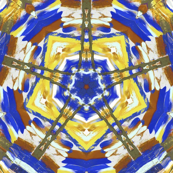 Etnik Renkli Modern Soyut Yağlı Boyayı Karalama Tekniğiyle Kağıda Çizdi — Stok fotoğraf