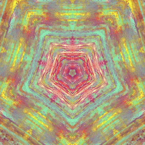 Etnik renkli, modern, soyut el yağlı boyayı karalama tekniğiyle kağıda çizdi. Tekstil desensiz kırışıklık, doku, arka plan yağlı boya beş köşeli yıldız taşı.