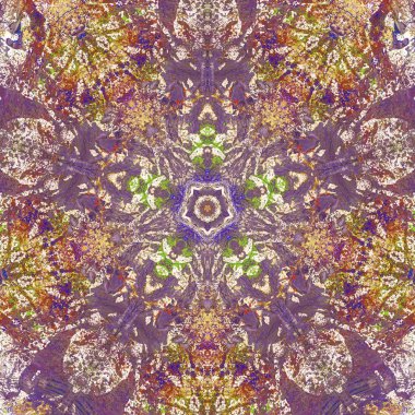 Etnik renkli, modern, soyut el yağlı boyayı karalama tekniğiyle kağıda çizdi. Tekstil desensiz kırışıklık, doku, arka plan yağlı boya beş köşeli yıldız yağı boyası beş köşeli yıldız taşı.