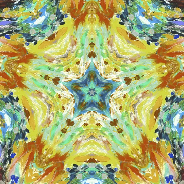 Andala Kaleidoskop Ethnische Farbenfrohe Moderne Abstrakte Und Gezeichnete Ölmalerei Auf — Stockfoto