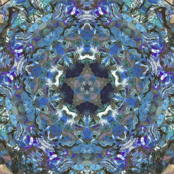 Andala Kaleidoscope Ethnic Coloré Moderne Abstrait Dessiné Peinture Huile Sur — Photo