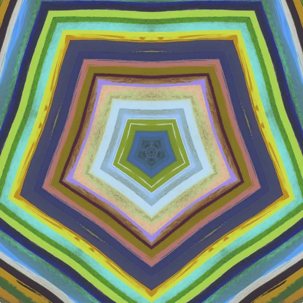 Andala Caleidoscope Etnische Kleurrijke Moderne Abstracte Getrokken Olieverfschilderij Papier Smeertechniek — Stockfoto
