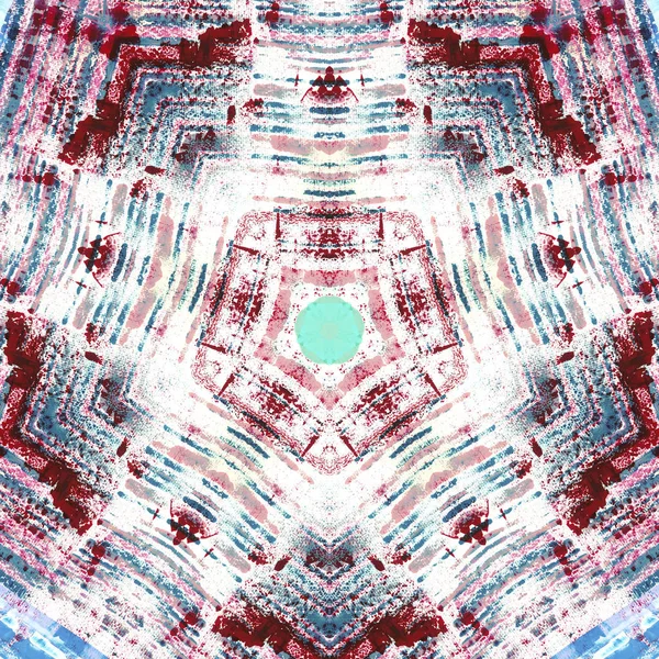 Andala Kaleidoscope Etnic Colorat Modern Abstract Pictura Ulei Desenat Hârtie — Fotografie, imagine de stoc