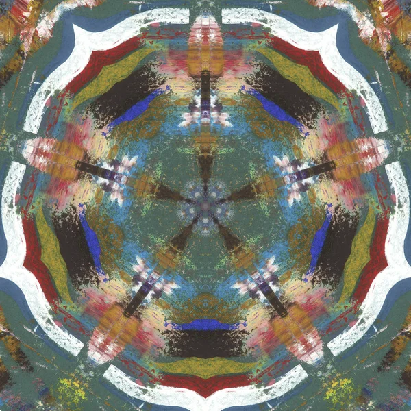 Andala Kaleidoscope Ethnic 현대의 추상적 법으로 솔기없는 패턴의 — 스톡 사진