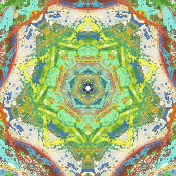 Этническая Красочная Современная Абстрактная Рисованная Масляная Живопись Бумаге Технике Мазка — стоковое фото
