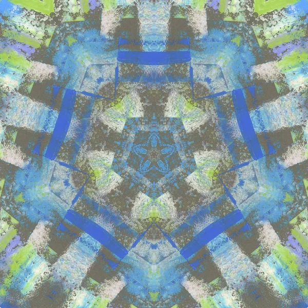 Andala Kaleidoscope Ethnic Kolorowe Nowoczesne Abstrakcyjne Rysowane Obraz Olejny Papierze — Zdjęcie stockowe