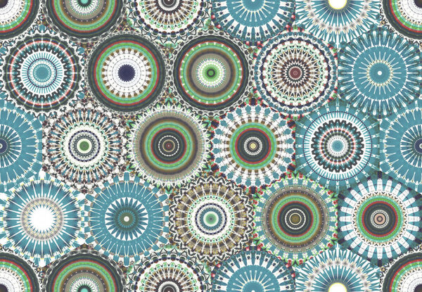 andala kaleidoscope.Ethnic colorful modern abstract and drawn oil painting on paper in smear technique. seamless pattern facture, texture, background