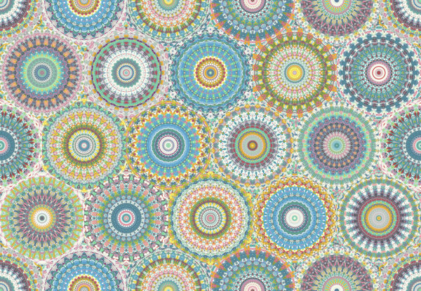 andala kaleidoscope.Ethnic colorful modern abstract and drawn oil painting on paper in smear technique. seamless pattern facture, texture, background