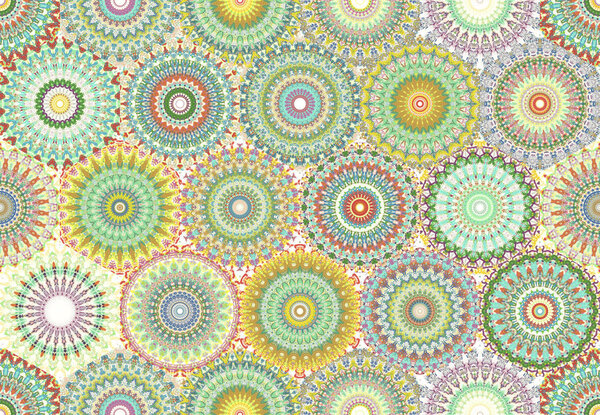 andala kaleidoscope.Ethnic colorful modern abstract and drawn oil painting on paper in smear technique. seamless pattern facture, texture, background