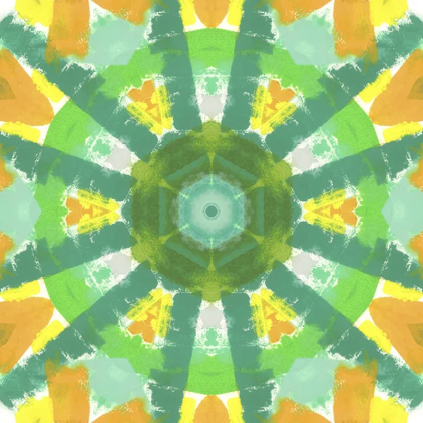 Andala Kaleidoscope Ethnic Kolorowe Nowoczesne Abstrakcyjne Rysowane Obraz Olejny Papierze — Zdjęcie stockowe