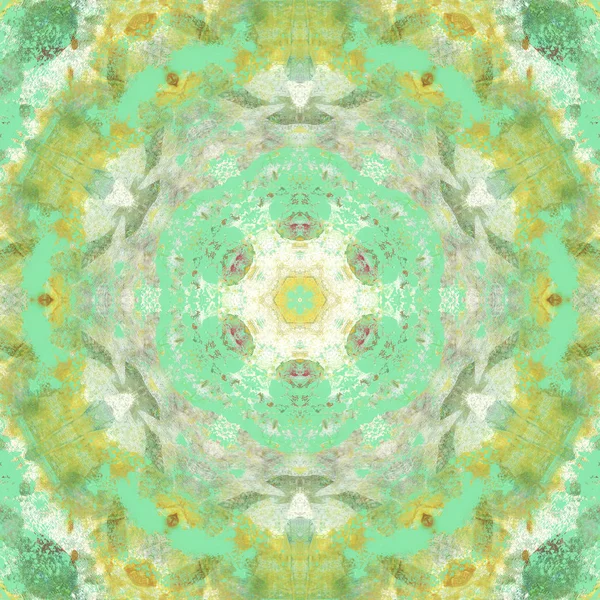 andala kaleydoskopi. Etnik renkli modern soyut ve karalama tekniğiyle kağıda yağlı boya çizilmiş. Kusursuz desen fraktür, doku, arkaplan