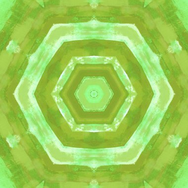 Mandala kaleydoskopi. Etnik renkli modern soyut ve yağlı boyayı karalama tekniğiyle kağıda çizmiş. Kusursuz desen fraktür, doku, arkaplan