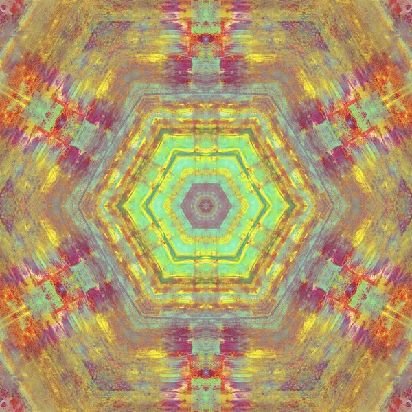 Mandala Kaleidoskop Etnické Barevné Moderní Abstraktní Kreslené Olejomalba Papíře Nátěru — Stock fotografie