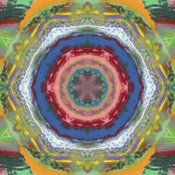 Mandala Kaleidoskop Ethnische Bunte Moderne Abstrakte Und Gezeichnete Ölgemälde Auf — Stockfoto