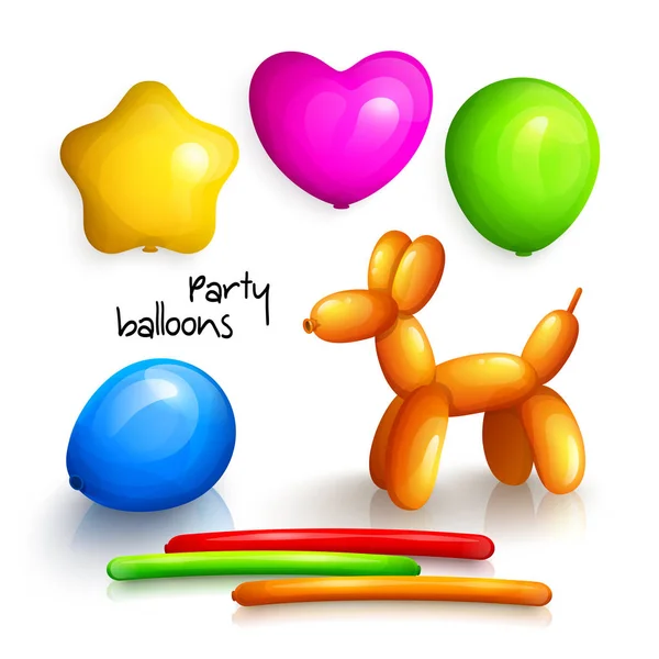 Conjunto de balões de festa para diversas ocasiões. Vetor . — Vetor de Stock