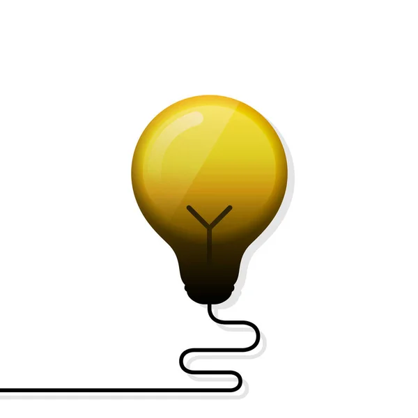 電球のアイコン。白い背景で隔離のアイデア コンセプト. — ストックベクタ