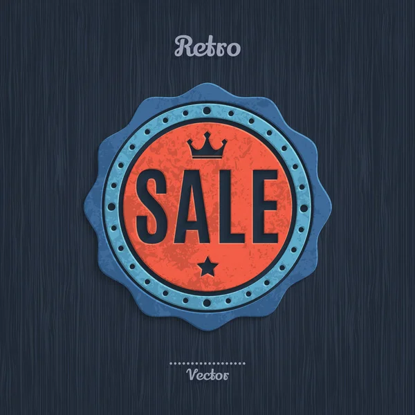 Retro vintage verkoop badge, stempel, sticker, zegel, tag, label. Productpromotie. Vector. — Stockvector