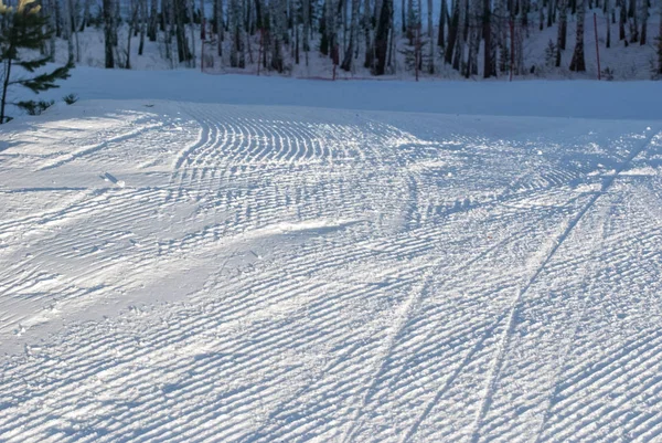 Surface of the ski slope — Stock Photo, Image