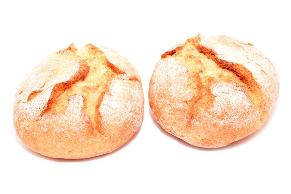 Круглий хліб на білому — стокове фото