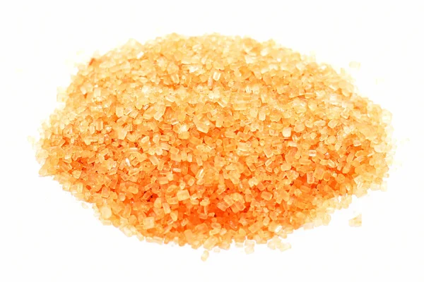 Brown sugar on white — Stock Photo, Image