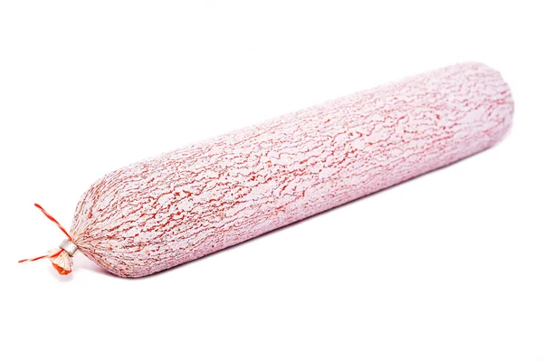 White salami smoked sausage — Stock Photo, Image