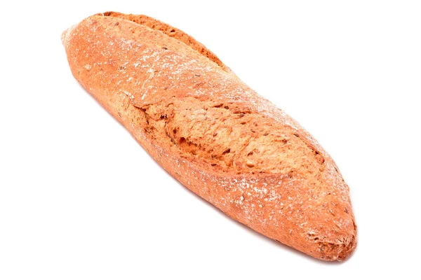 Хлеб с семечками на белом — стоковое фото