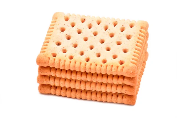 Jednoduché sušenky na bílém — Stock fotografie