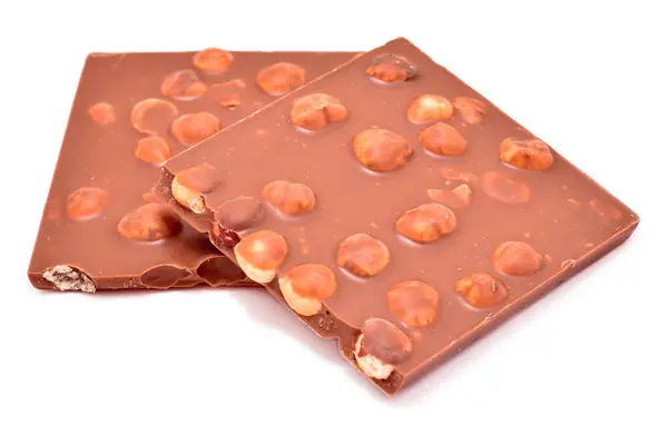Cioccolato con noci intere — Foto Stock