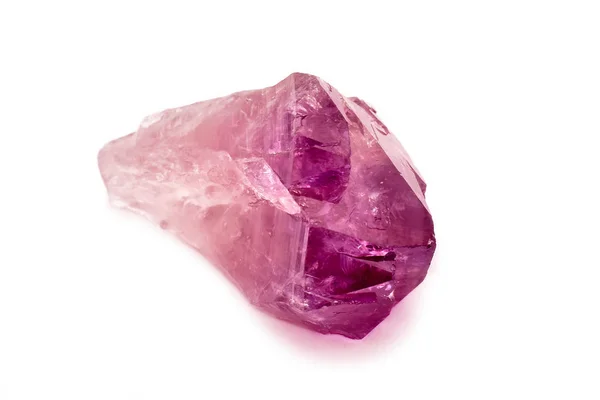 Amethyst cristal op wit — Stockfoto