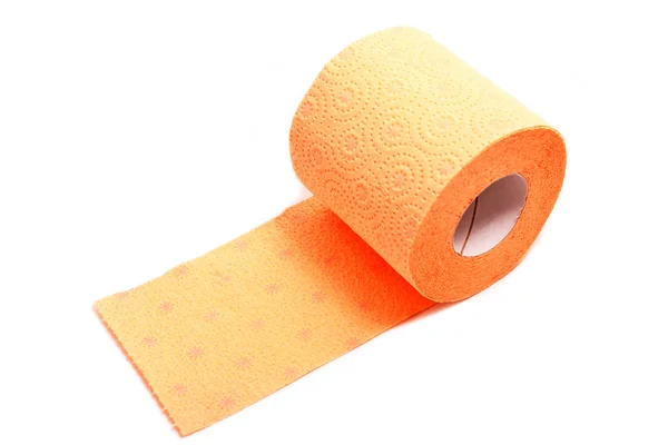 Oranje toiletpapier — Stockfoto