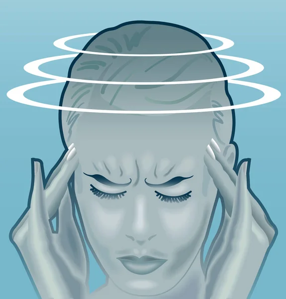 Labyrinthitis Hoofdpijn Vector Illustratie — Stockvector