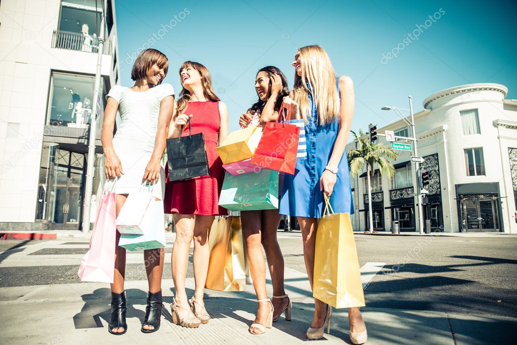 Beautiful women shopping