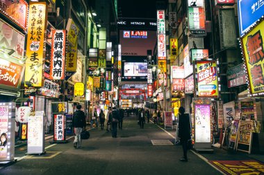 Geceleri Shinjuku Tokyo