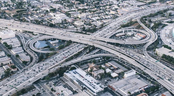 Перекресток автострады в Лос-Анджелесе — стоковое фото
