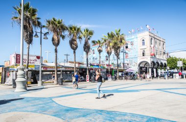 Venice Sahili, güneşli bir gün
