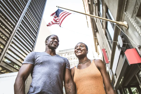 Coppia di amanti a New York — Foto Stock