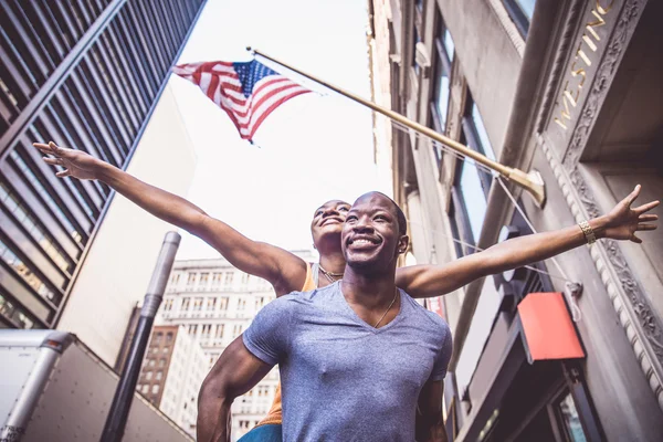 Casal de amantes em Nova York — Fotografia de Stock