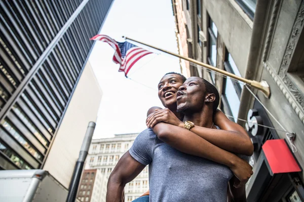 Couple of lovers in New York Royalty Free Stock Images