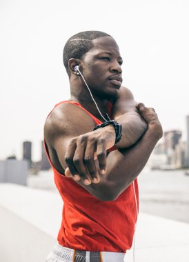 Sportif adam eğitim açık havada