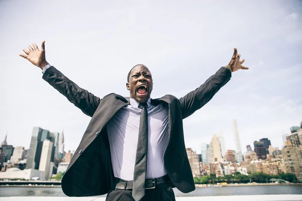 Confiado hombre de negocios feliz — Foto de Stock