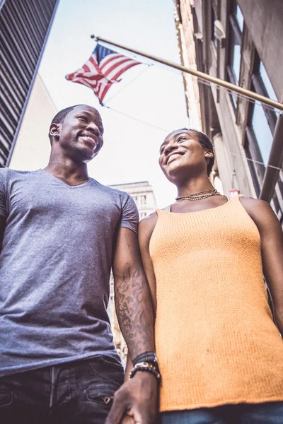 Pareja de amantes en Nueva York — Foto de Stock