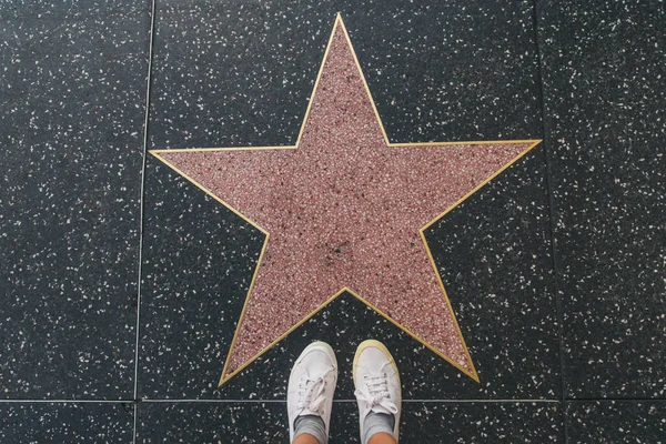 Estrela na calçada da fama, em Hollywood — Fotografia de Stock