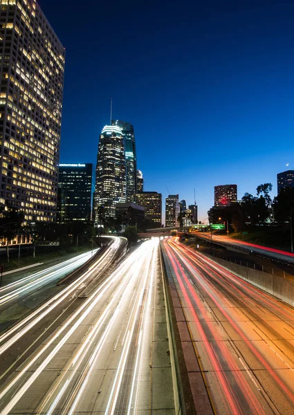 Los Angeles-i downtown naplementekor — Stock Fotó