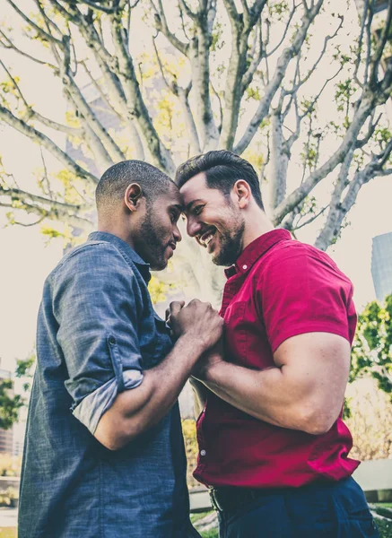 Гомосексуальная пара на романтическом свидании — стоковое фото