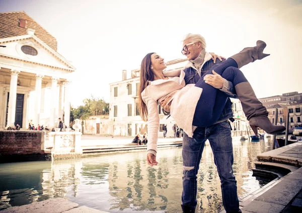 Casal em Veneza — Fotografia de Stock