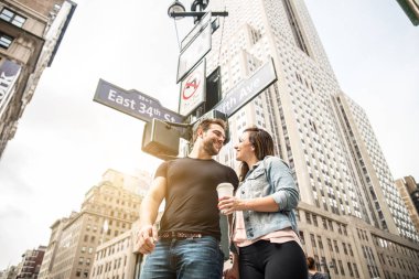 New York'ta yürüme Çift
